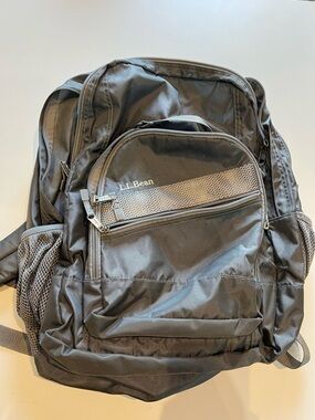 L.L. Bean Black Men's Travel Backpack with Multiple Zip Pockets